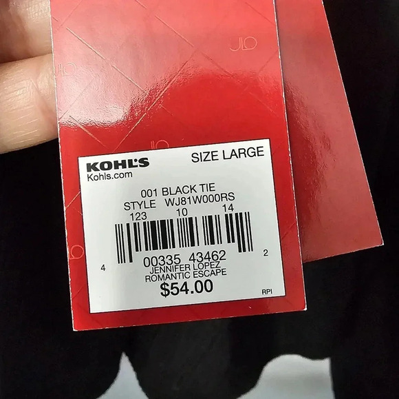 Festive Black Gauze Vneck Blouse ( Jennifer Lopez) Disco Size Large - Picture 3 of 7